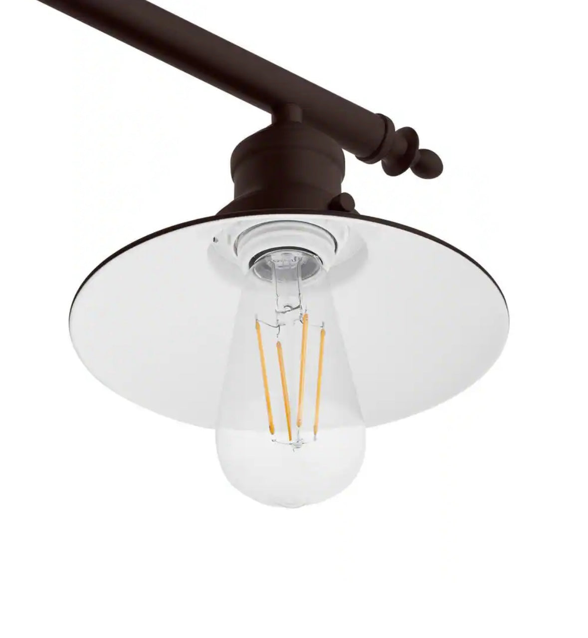 34 in. 4-Light Bronze Bathroom Vanity Light Fixture with Metal Shades