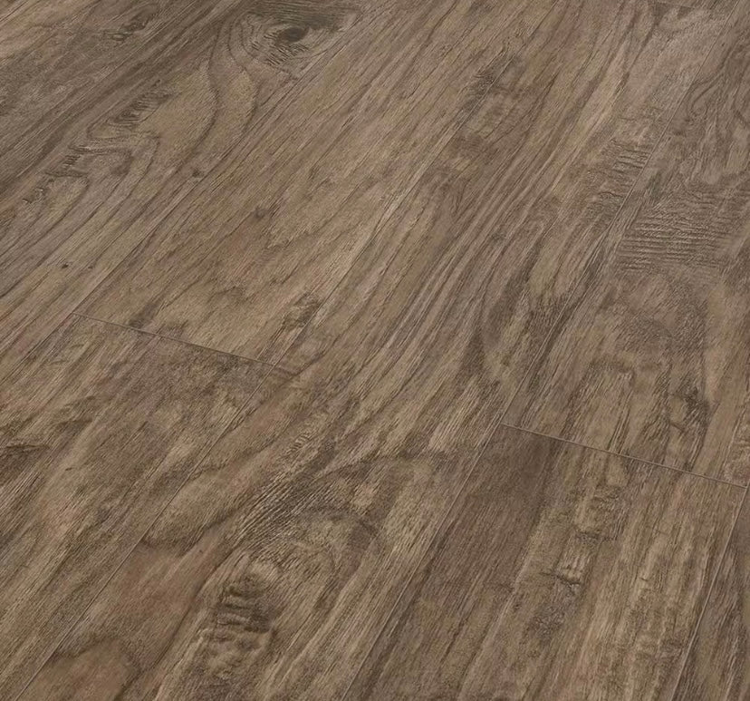 7mm Dark Brown Laminate Wood Flooring (26.6 sqft/case)