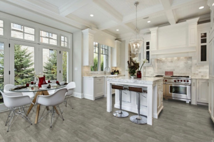 8mm Gray Gloss Laminate Wood Flooring (19.87 sqft/case)