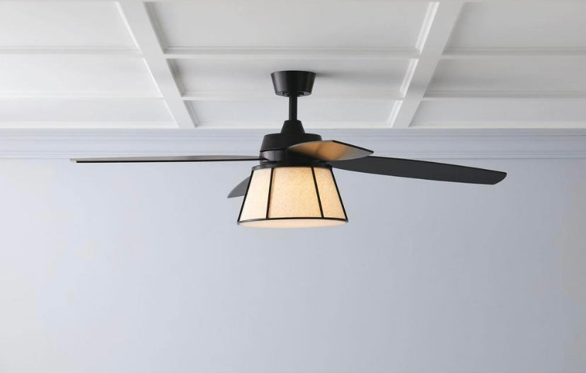 56 in. LED Indoor Bronze Ceiling Fan with Remote