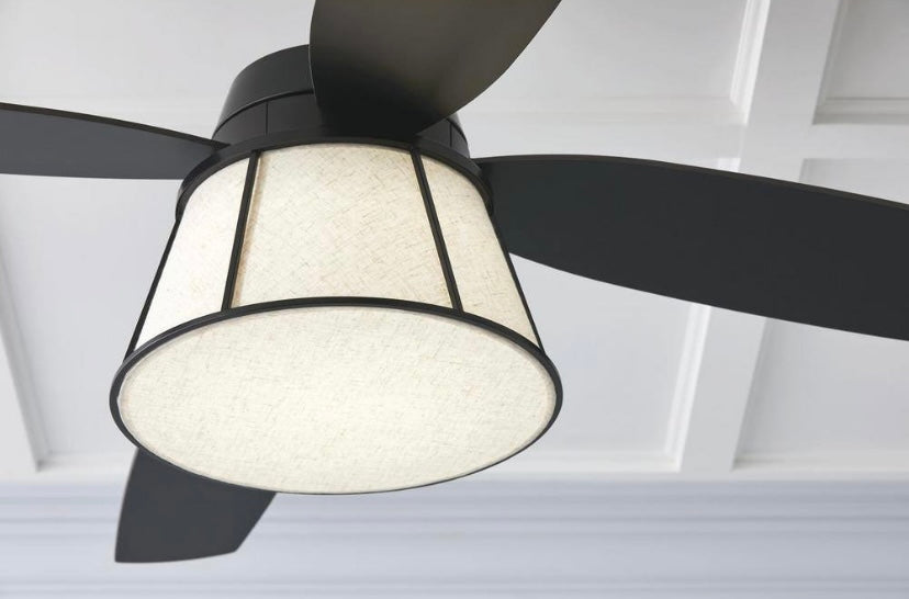 56 in. LED Indoor Bronze Ceiling Fan with Remote