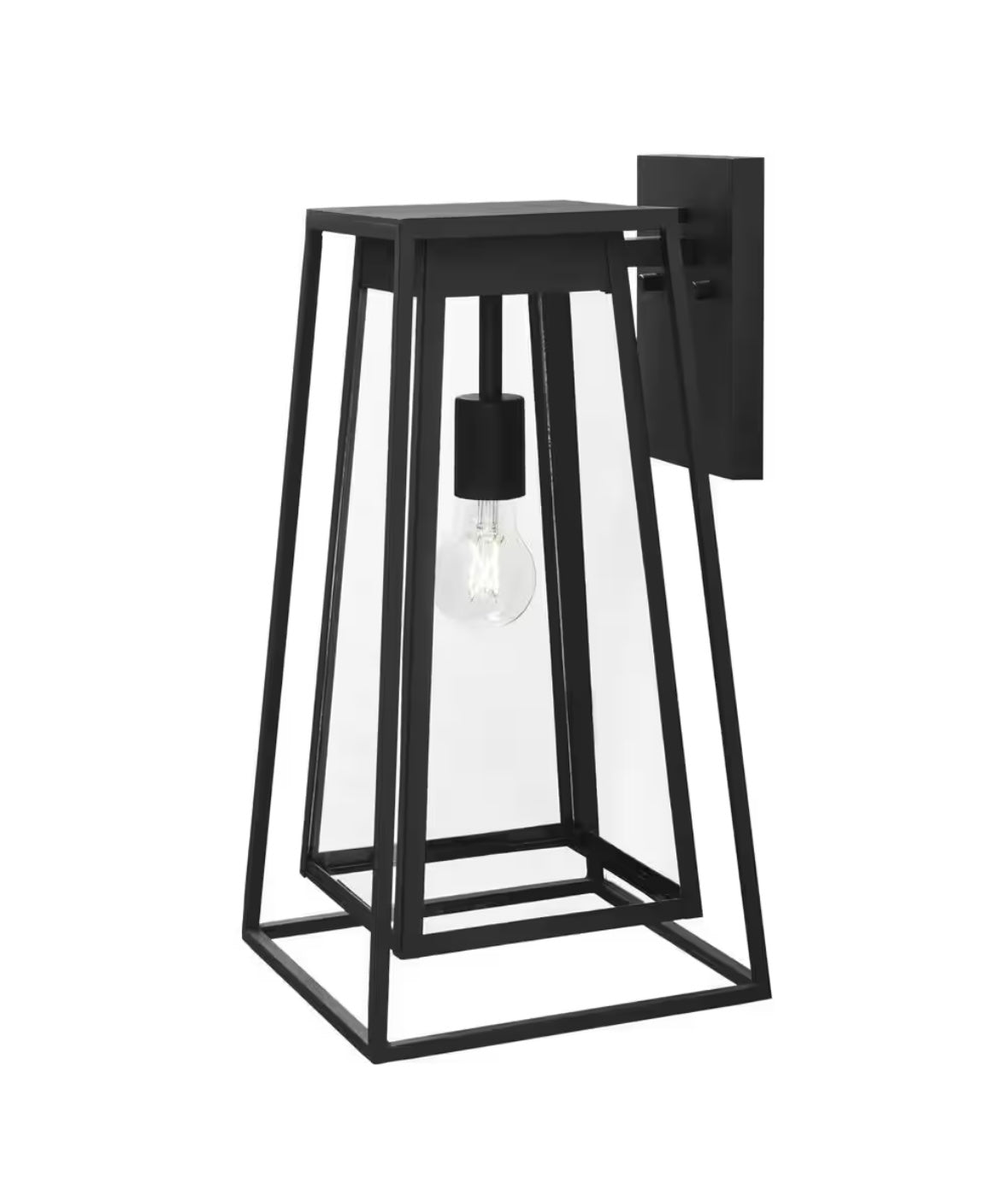 Large Modern 1-Light Outdoor Wall Lantern Sconce