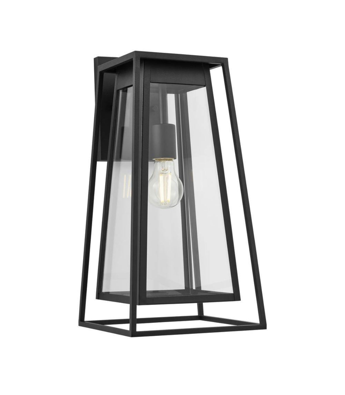 Large Modern 1-Light Outdoor Wall Lantern Sconce