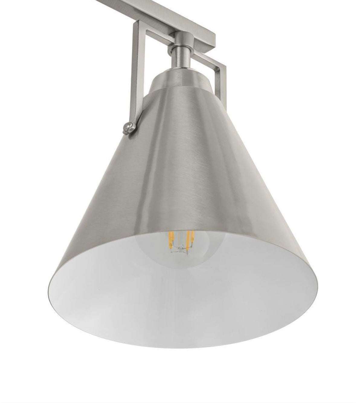 16 in. 2-Light Brushed Nickel Bathroom Vanity Light