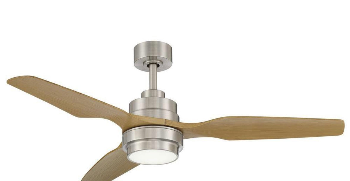 48 in. Integrated LED Indoor Nickel Ceiling Fan with Remote