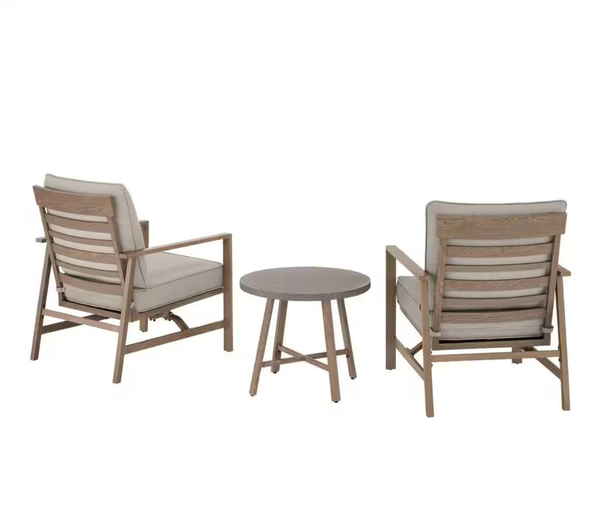 3-Piece Steel Outdoor Bistro Motion Chat Set