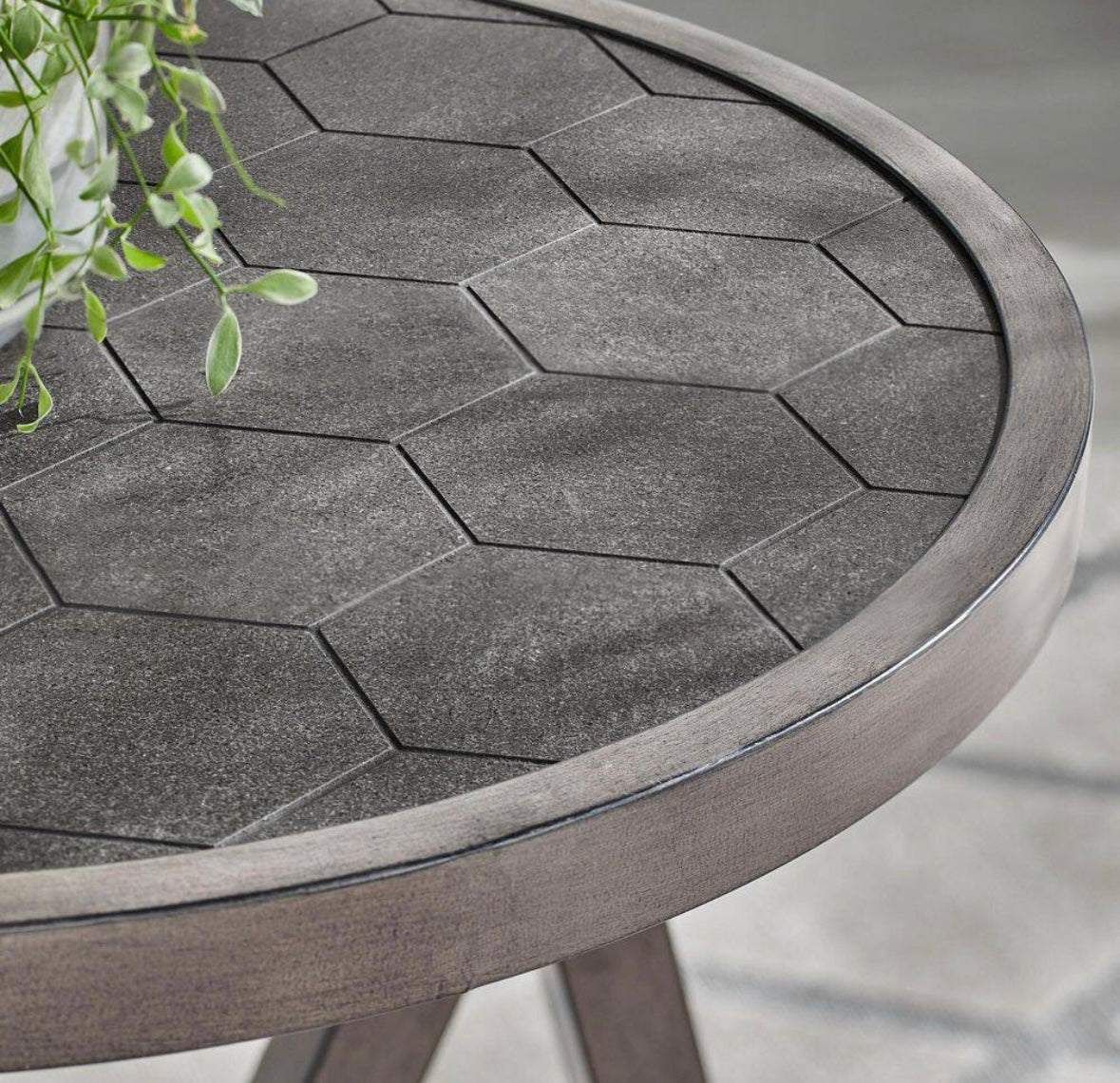 3-Piece Aluminum Woven Outdoor Bistro Set with Black Cushions