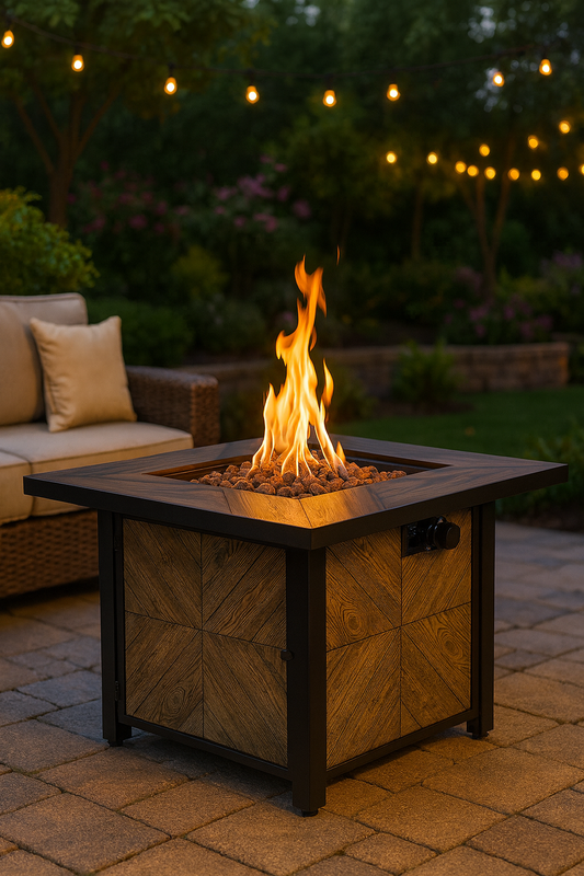 36 in. 50000 BTU Steel Propane Outdoor Fire Pit