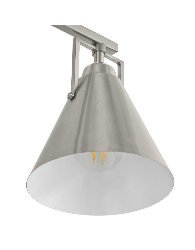 33. in 4-Light Brushed Nickel Industrial Vanity Light