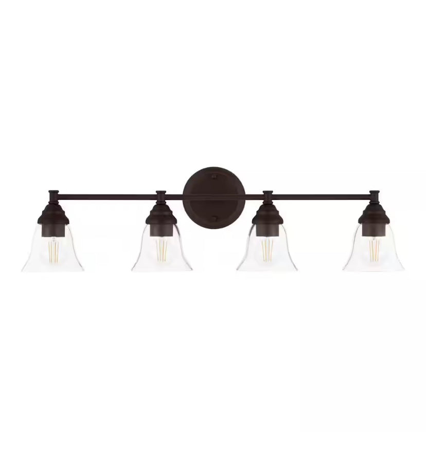 32.5 in 4-Light Bronze Vanity Light