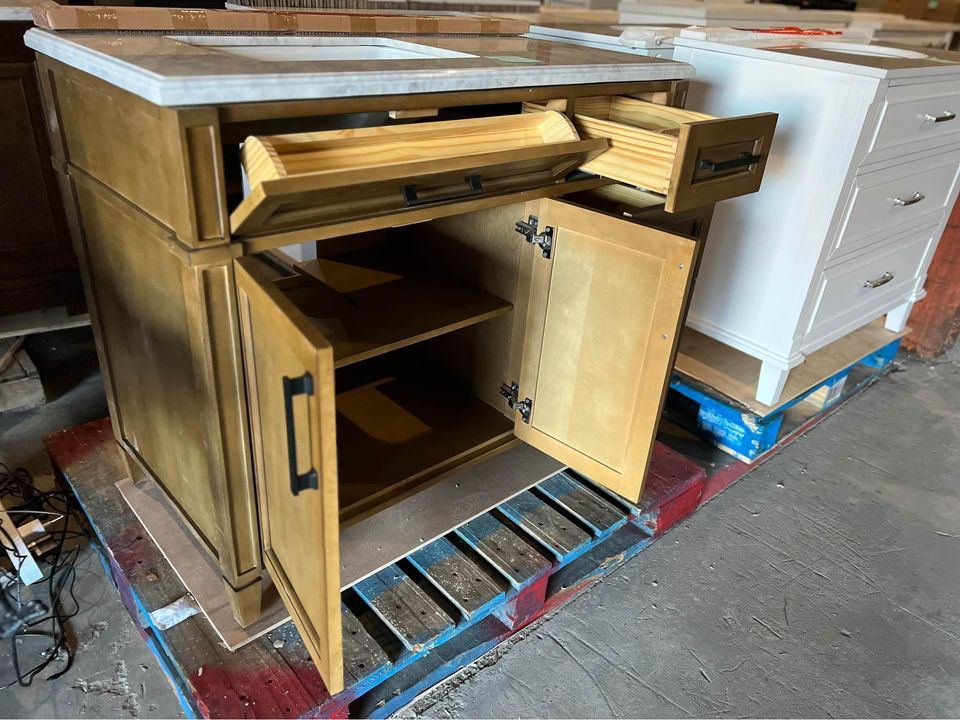 Brand New 42 inch Vanity with White Marble Top